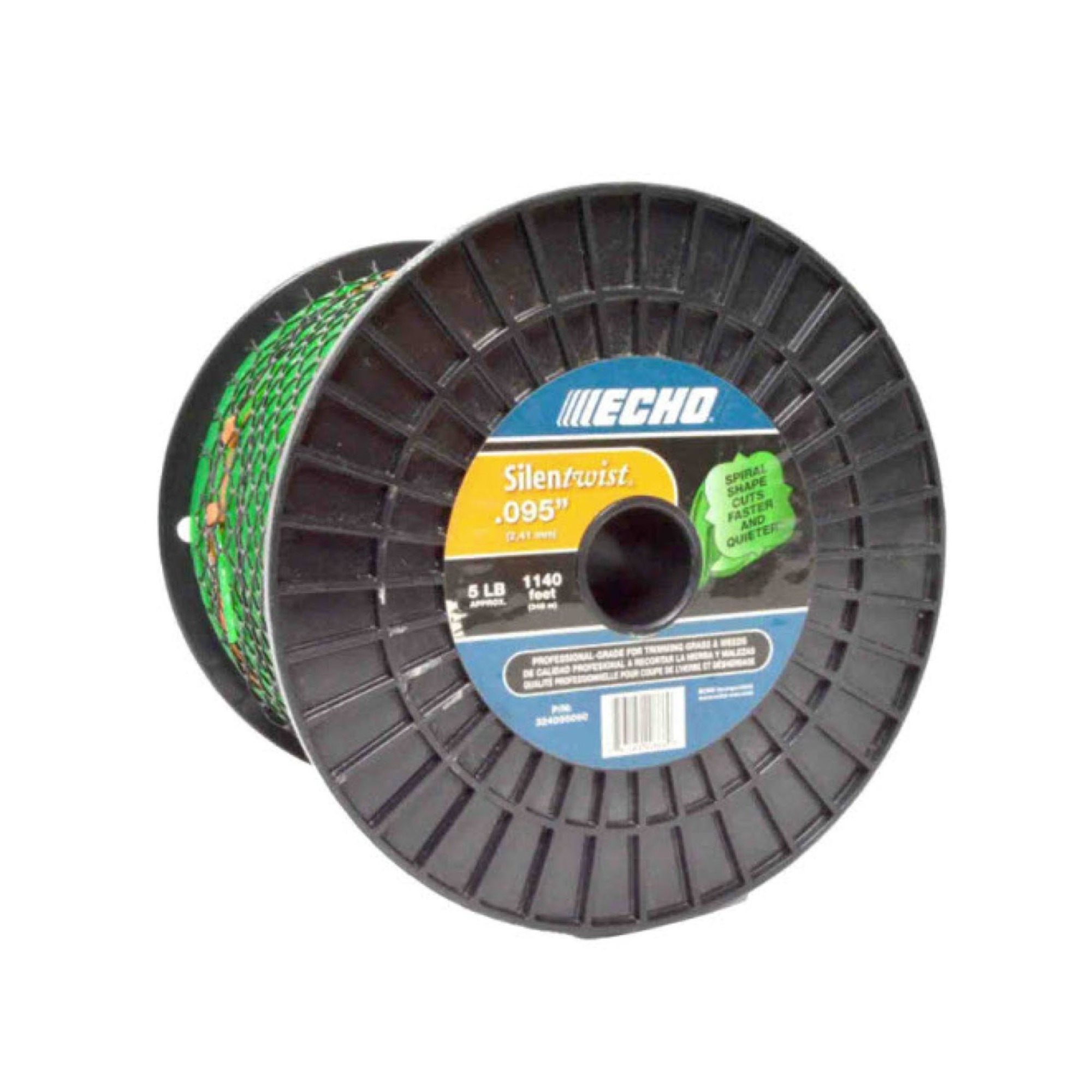 ECHO, Silentwist® Trimmer Line designed For Battery Trimmers, Twisted shape cross section design, 5# Spool, .095 dia, Model #324095060